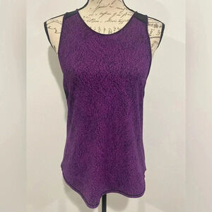 Lululemon Women Sculpt Tank II Aurora Purple Mesh Sleeveless Top Size Medium